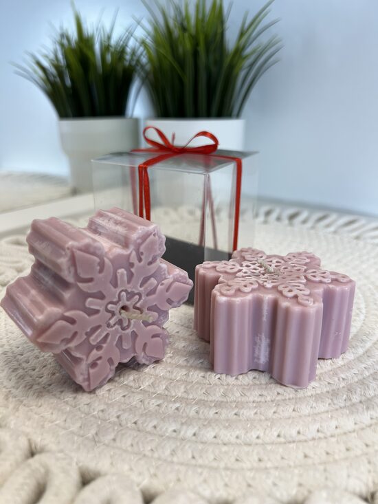 Rozā sniegpārsliņu komplekts